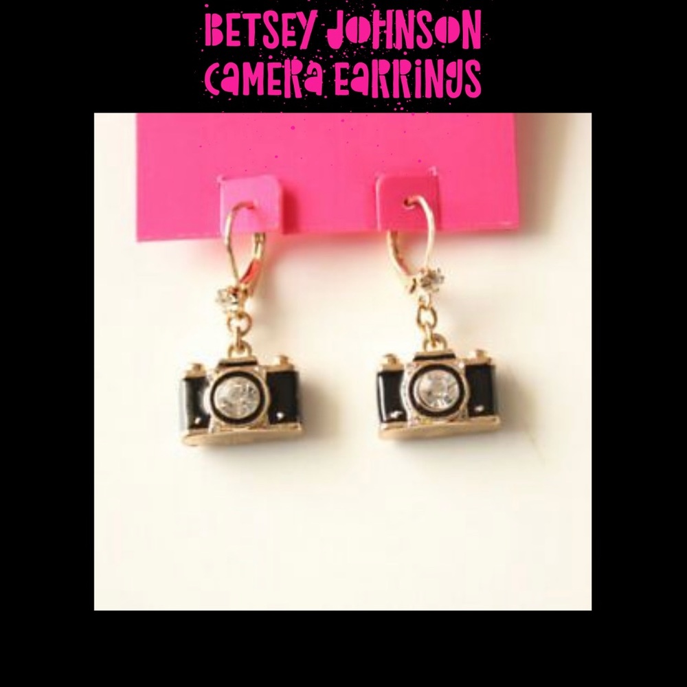 Betsey Johnson camera earrings